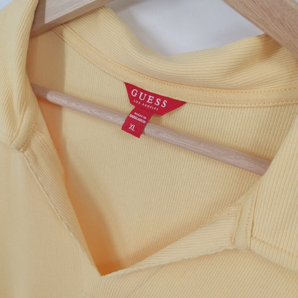 Guess Ribbed Polo Tee - Picture 2 of 5